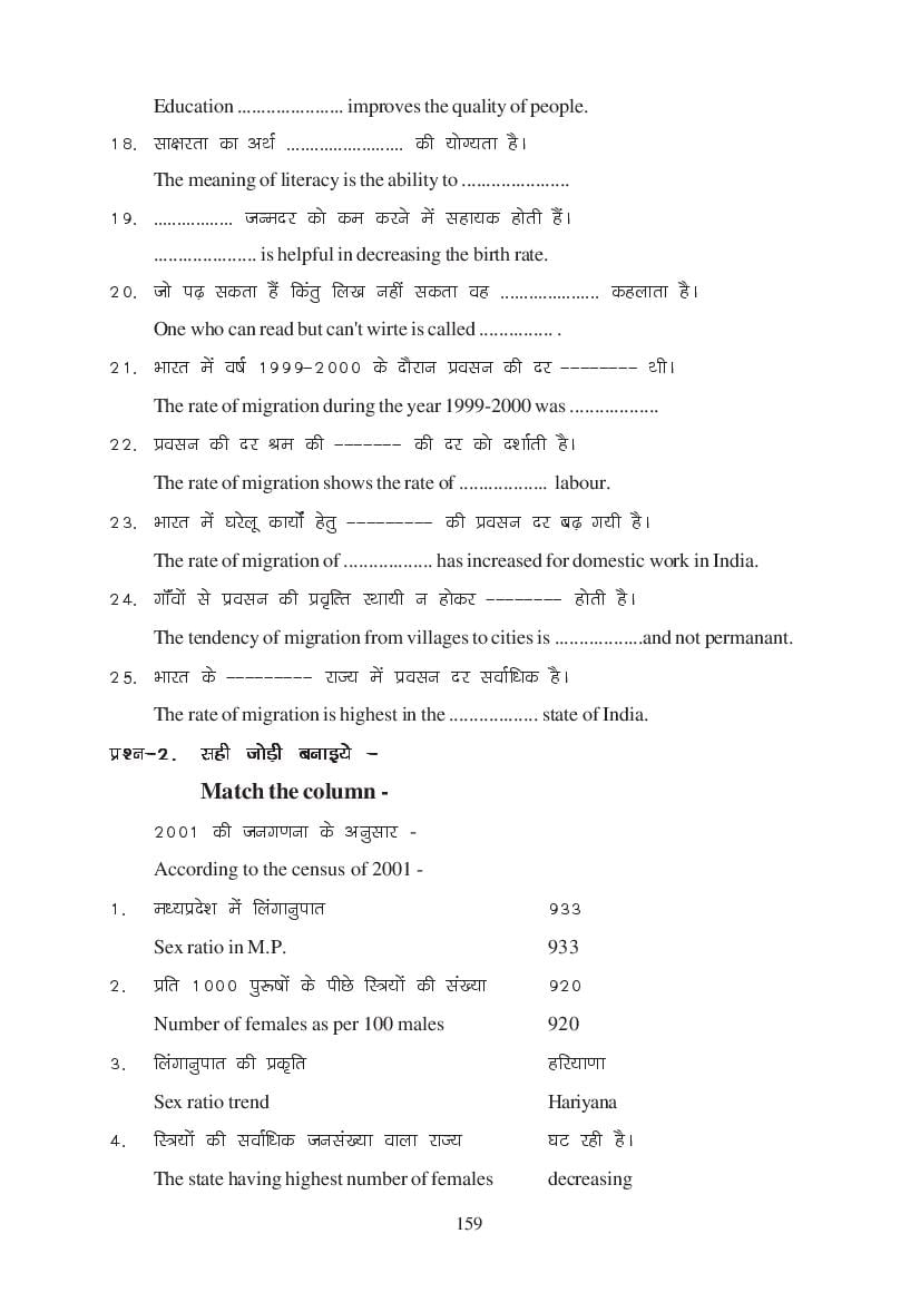 MP Board Class 11 Economics Question Bank (PDF) – Important Questions