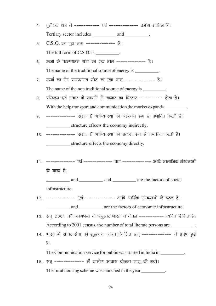 MP Board Class 11 Economics Question Bank (PDF) – Important Questions