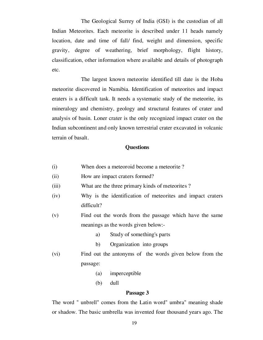 MP Board Class 11 English (Special) Question Bank (PDF) – Important Questions
