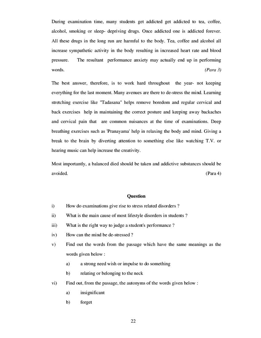 MP Board Class 11 English (Special) Question Bank (PDF) – Important Questions