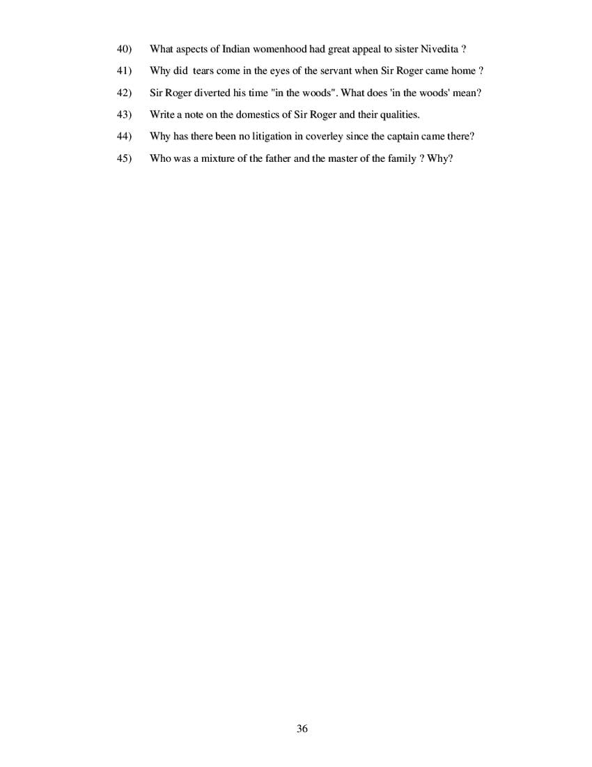 MP Board Class 11 English (Special) Question Bank (PDF) – Important Questions