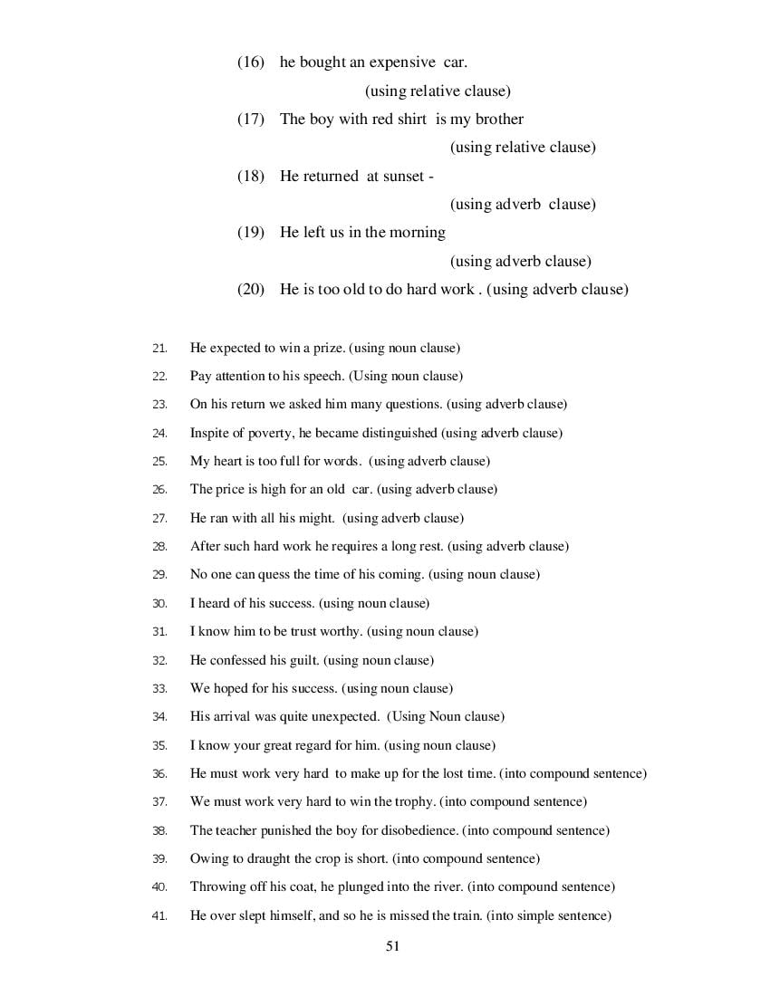MP Board Class 11 English (Special) Question Bank (PDF) – Important Questions