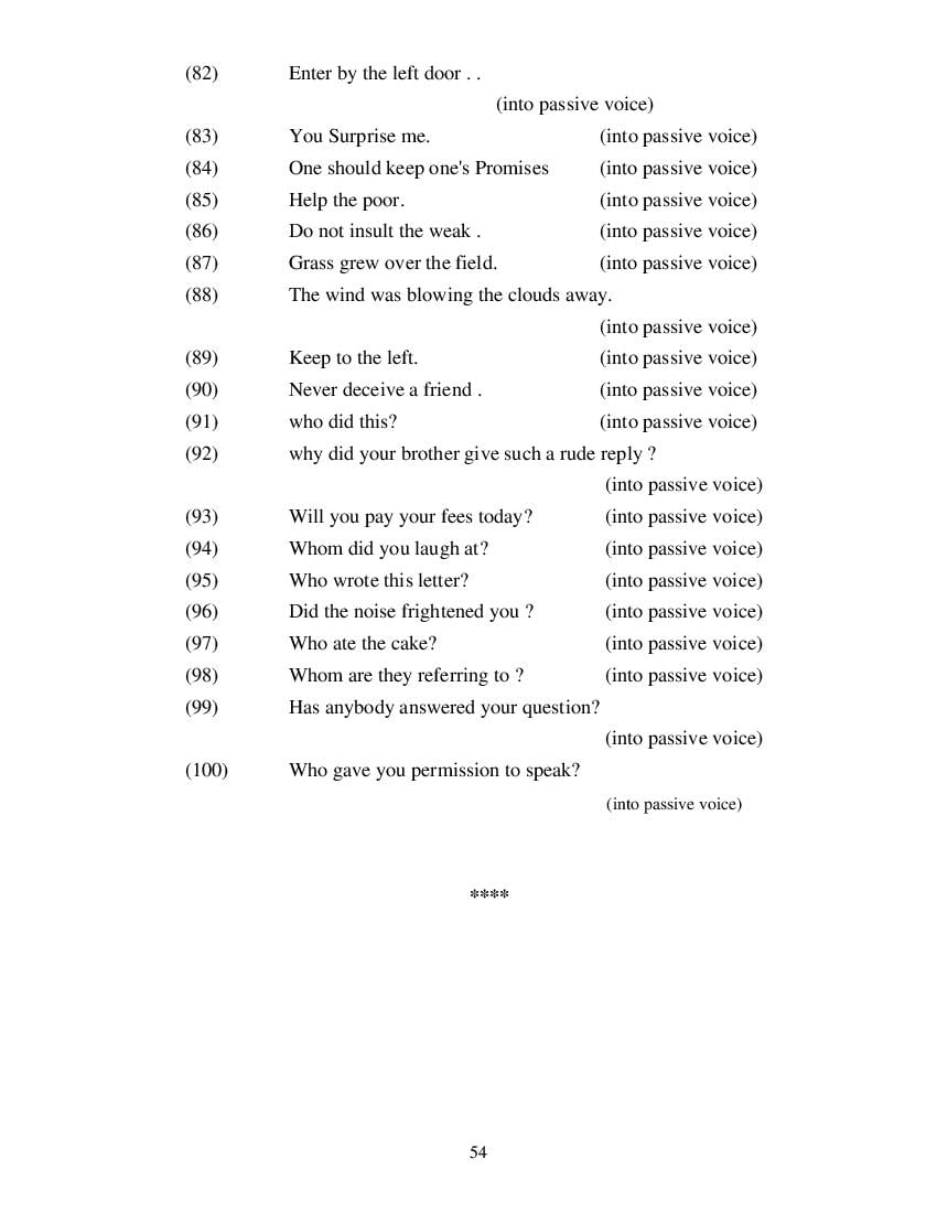 MP Board Class 11 English (Special) Question Bank (PDF) – Important Questions