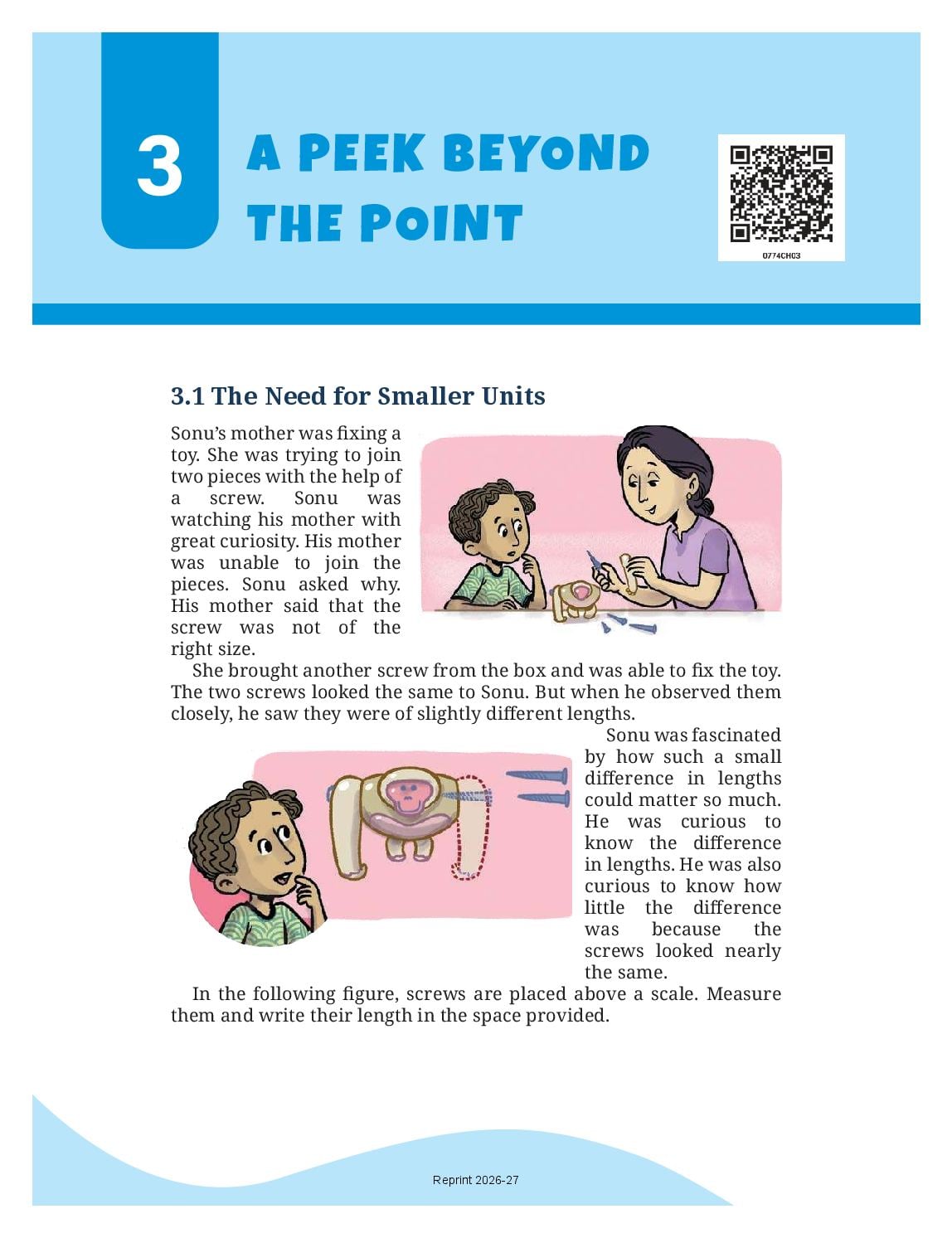 NCERT Book Class 7 Mathematics (Part I) Chapter 3 A Peek Beyond the Point - Page 1 of 55