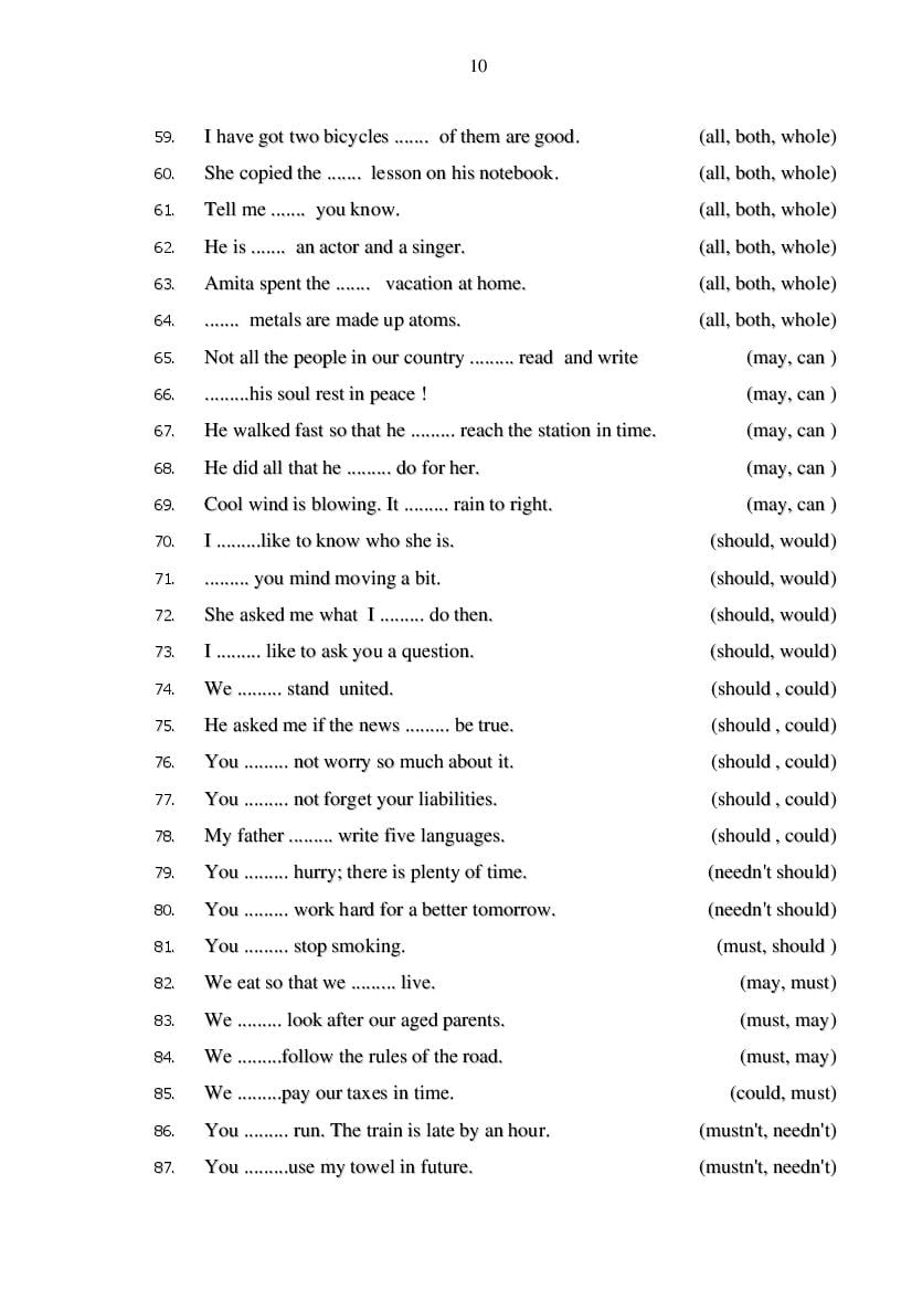 MP Board Class 11 English (General) Question Bank (PDF) – Important Questions