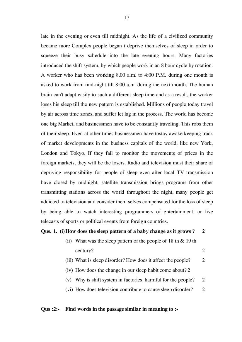 MP Board Class 11 English (General) Question Bank (PDF) – Important Questions
