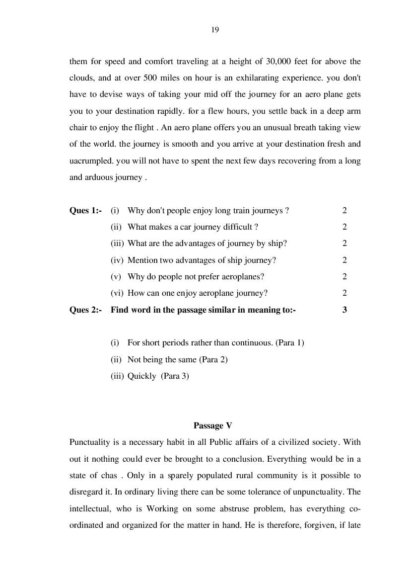 MP Board Class 11 English (General) Question Bank (PDF) – Important Questions