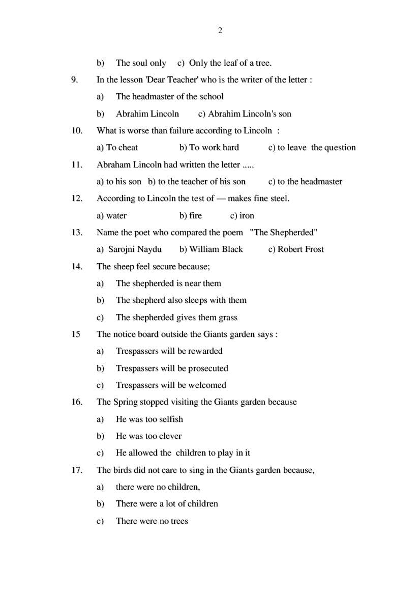 MP Board Class 11 English (General) Question Bank (PDF) – Important Questions