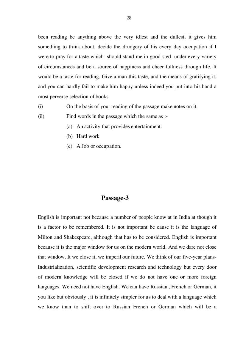 MP Board Class 11 English (General) Question Bank (PDF) – Important Questions