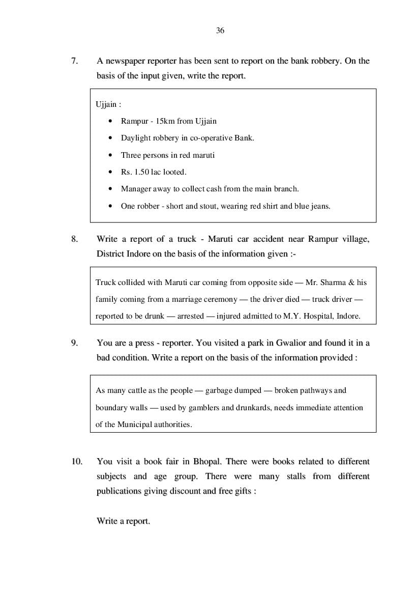 MP Board Class 11 English (General) Question Bank (PDF) – Important Questions