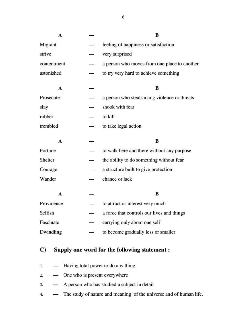 MP Board Class 11 English (General) Question Bank (PDF) – Important Questions