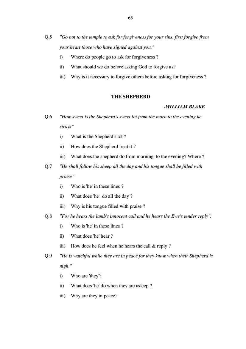 MP Board Class 11 English (General) Question Bank (PDF) – Important Questions
