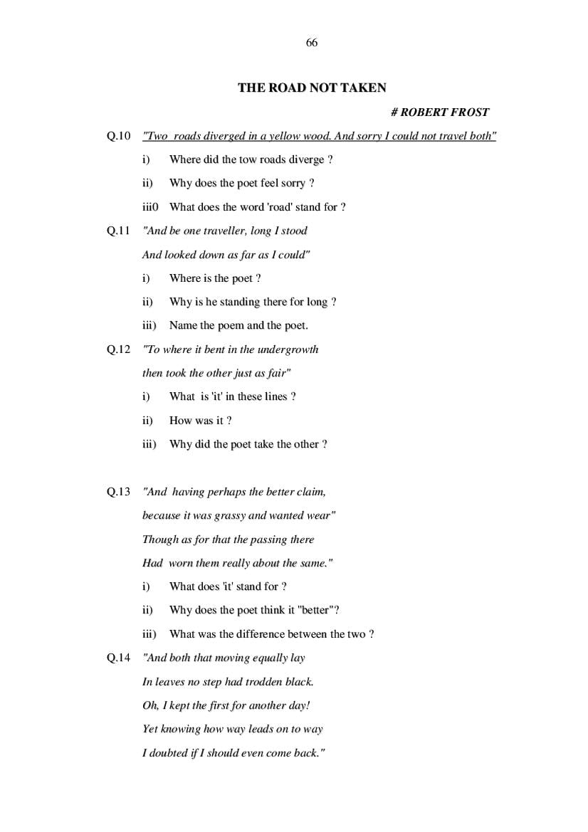 MP Board Class 11 English (General) Question Bank (PDF) – Important Questions