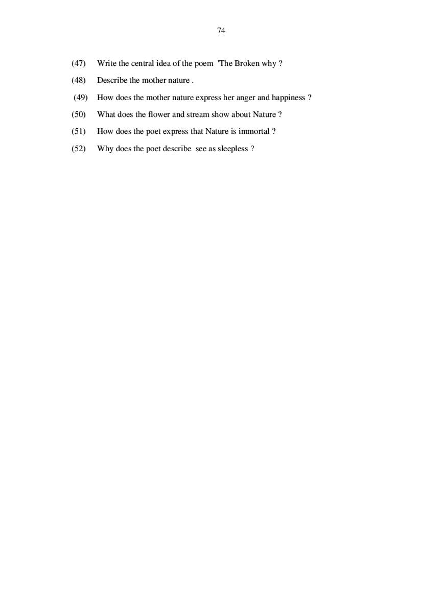 MP Board Class 11 English (General) Question Bank (PDF) – Important Questions