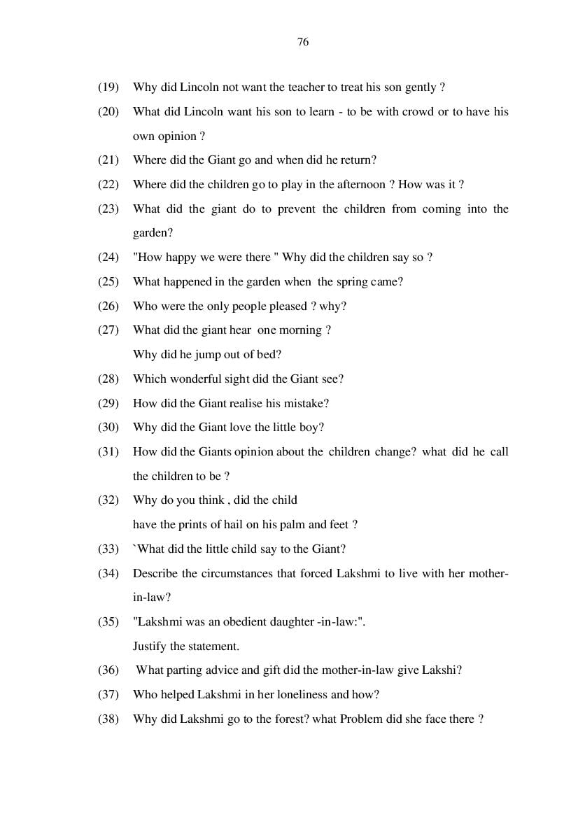 MP Board Class 11 English (General) Question Bank (PDF) – Important Questions