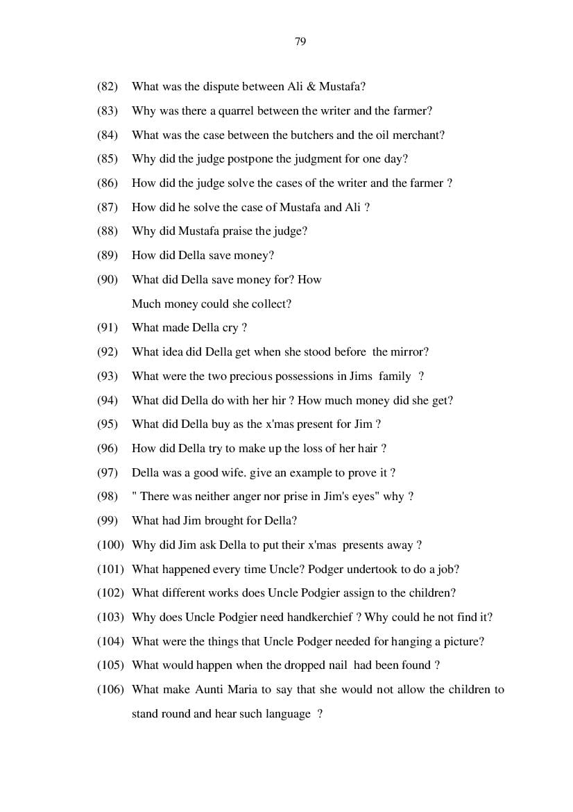 MP Board Class 11 English (General) Question Bank (PDF) – Important Questions