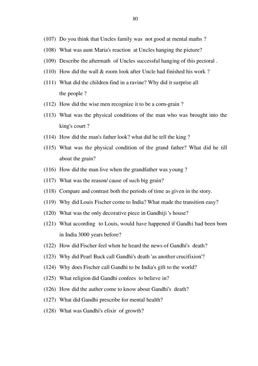 MP Board Class 11 English (General) Question Bank (PDF) – Important Questions