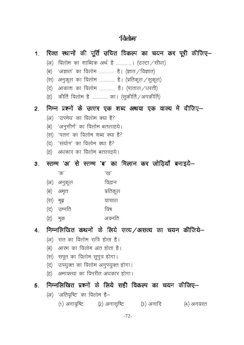 MP Board Class 11 Hindi (General) Question Bank (PDF) – Important Questions