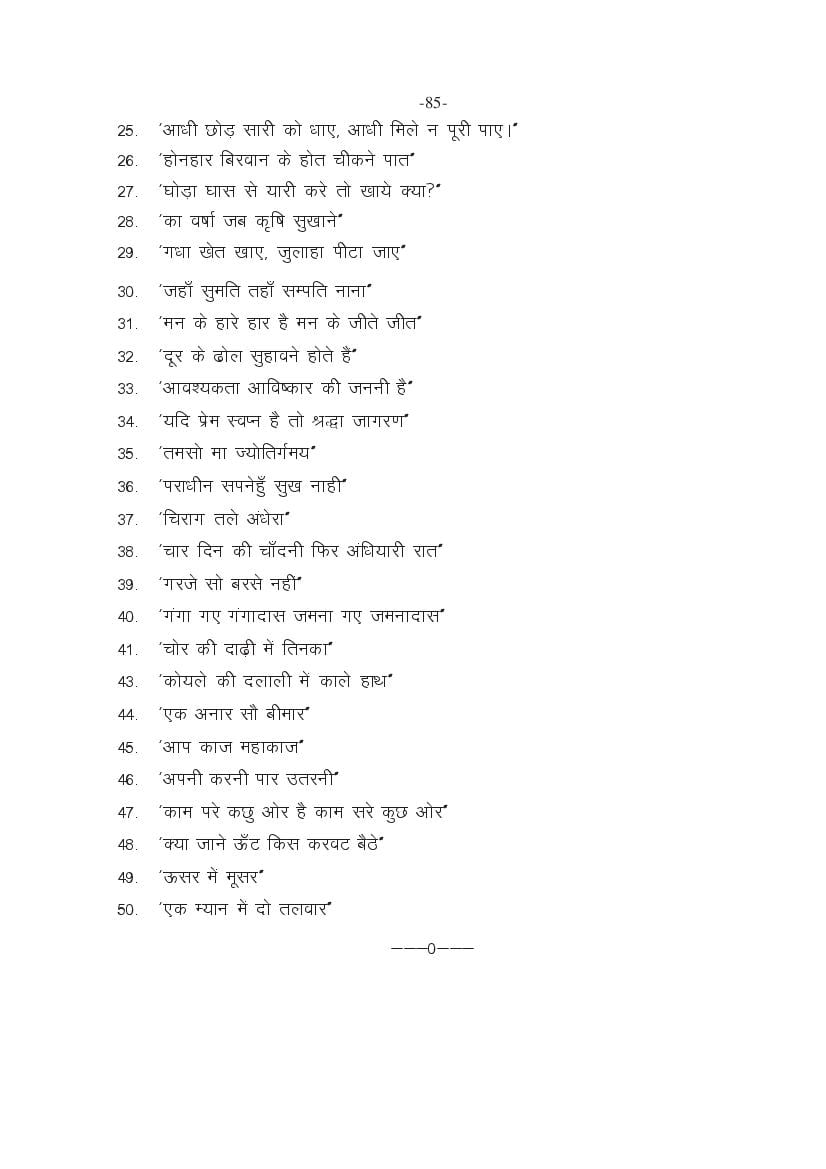 MP Board Class 11 Hindi (General) Question Bank (PDF) – Important Questions