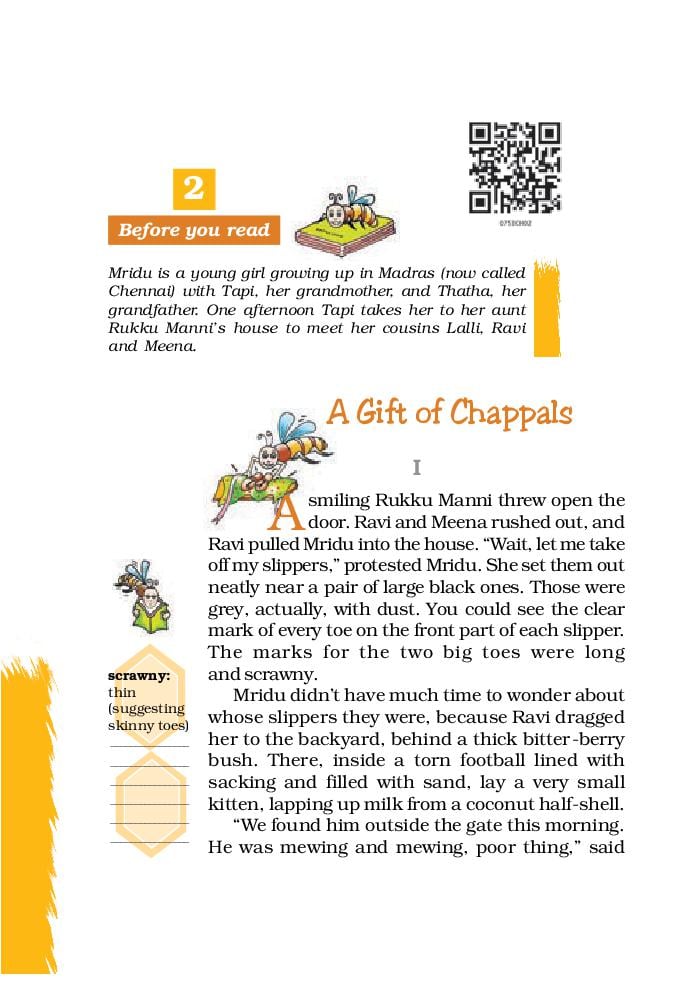 NCERT Book Class 7 English (Honeycomb) Chapter 2 The Rebel; A Gift of Chappal - Page 1