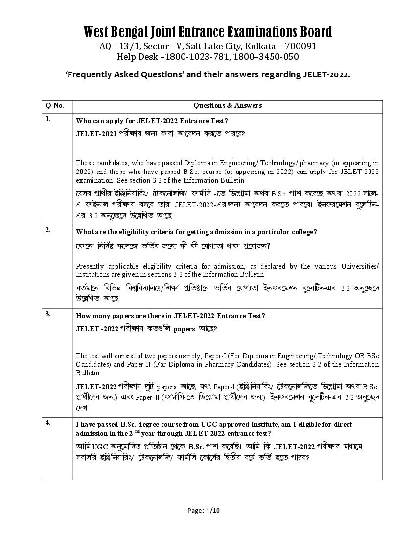 JELET 2022 FAQs - Page 1