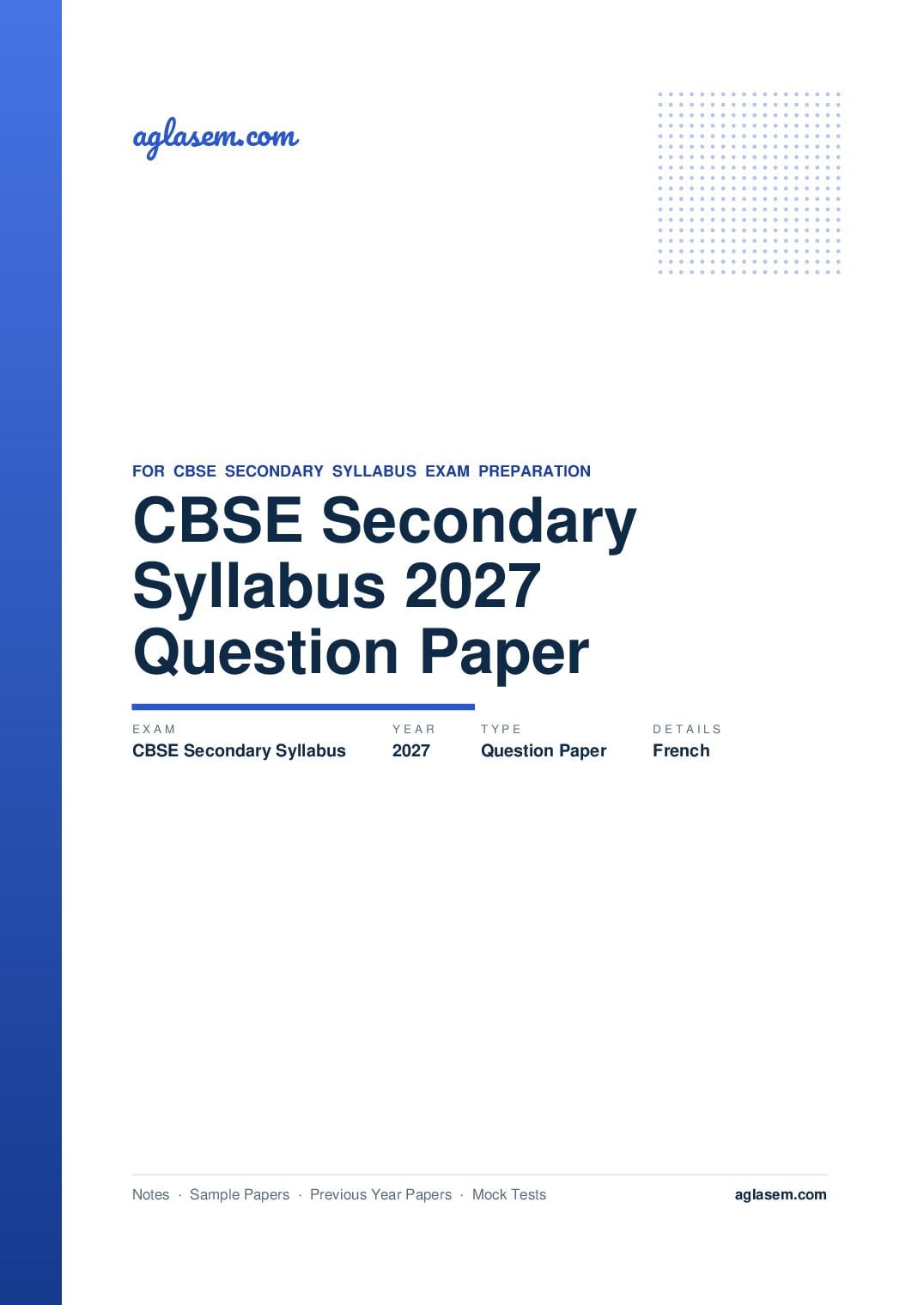 CBSE Secondary Syllabus 2027 French - Page 1 of 7