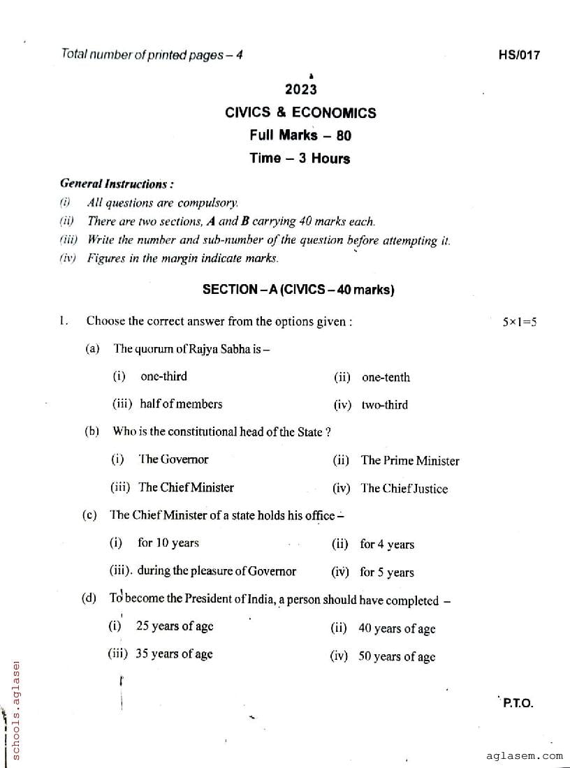 MBSE HSLC Question Papers 2023 (PDF) - AglaSem