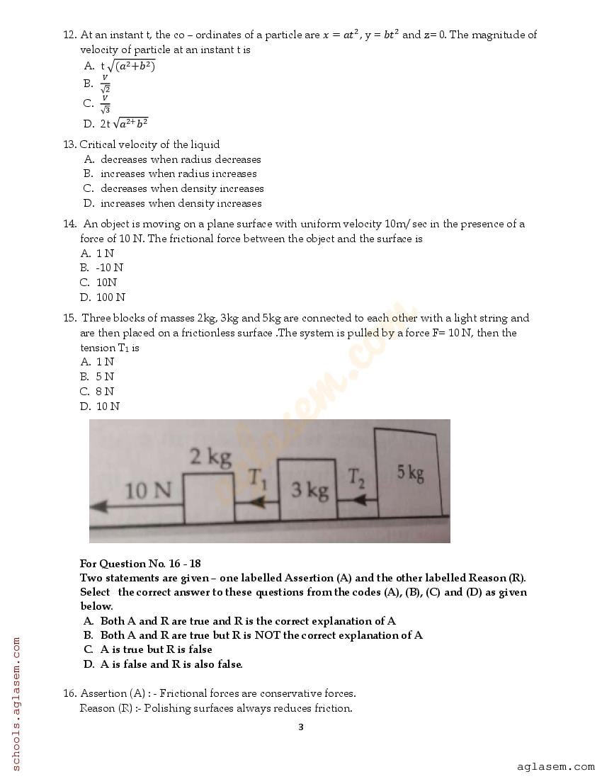 class 11 question paper 2023 physics