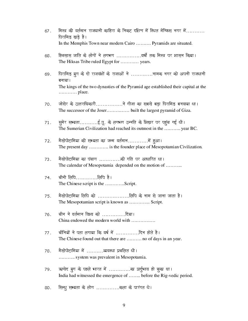 MP Board Class 11 History Question Bank (PDF) – Important Questions