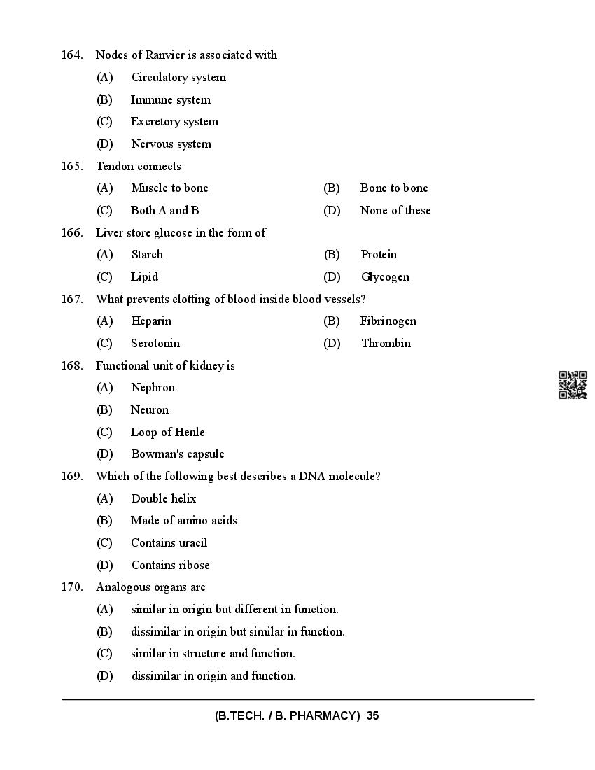 HPCET 2024 Question Paper PDF (B.Tech/B.Pharm, MBA, MCA)