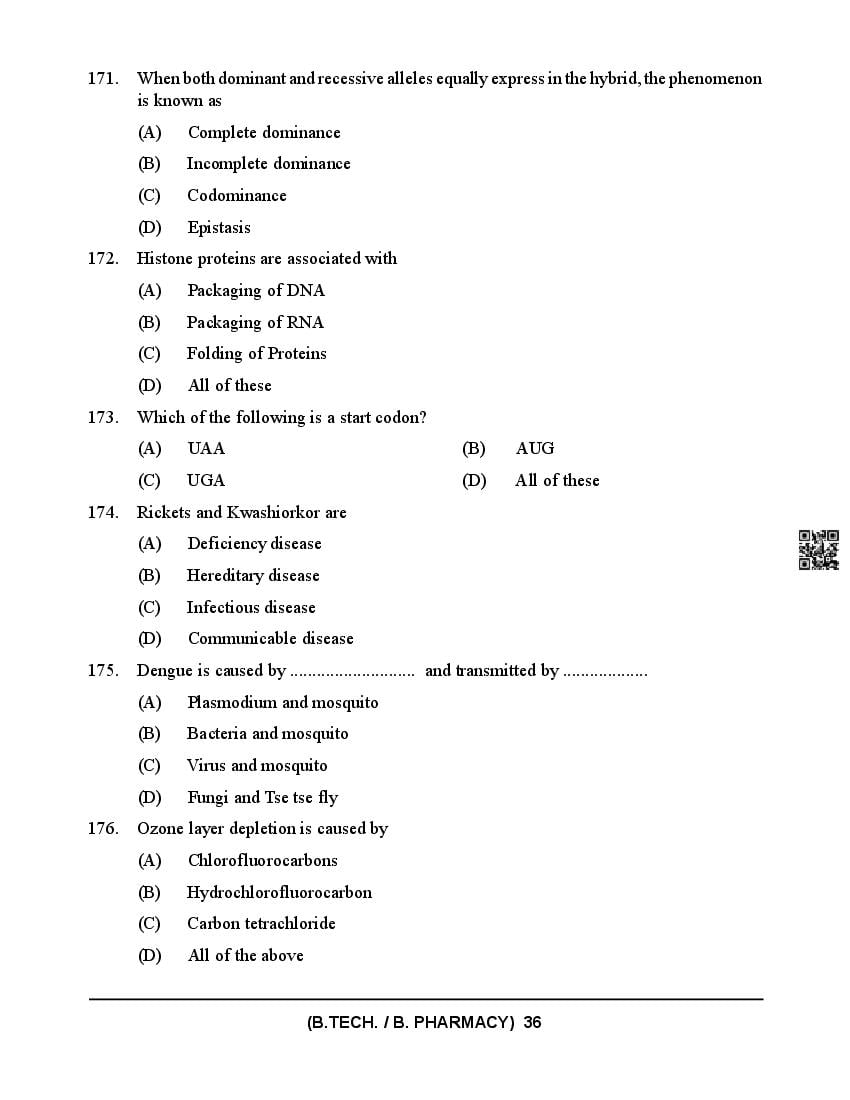 HPCET 2024 Question Paper PDF (B.Tech/B.Pharm, MBA, MCA)
