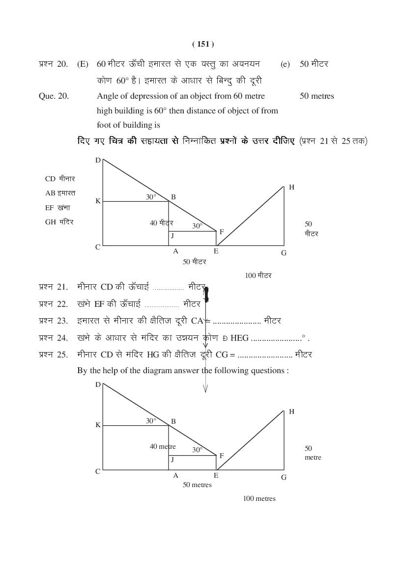 MP Board Class 11 Maths Question Bank (PDF) – Important Questions