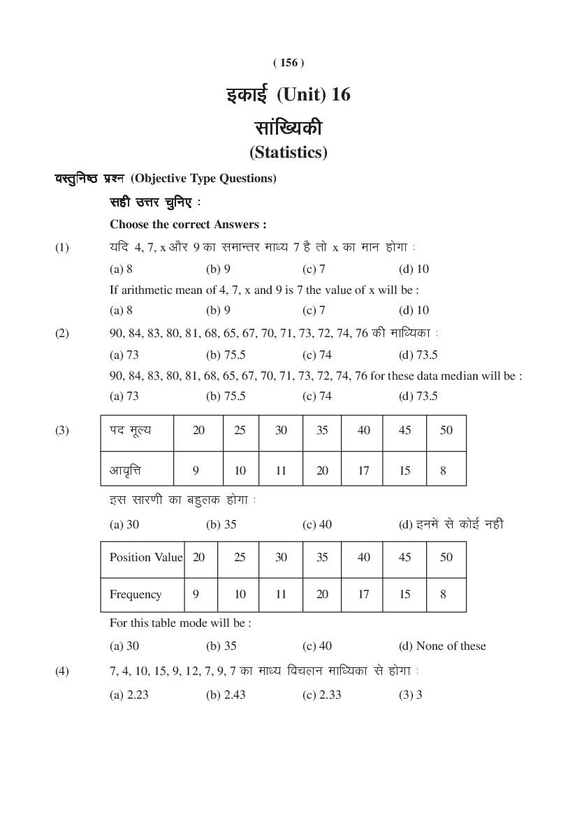 MP Board Class 11 Maths Question Bank (PDF) – Important Questions