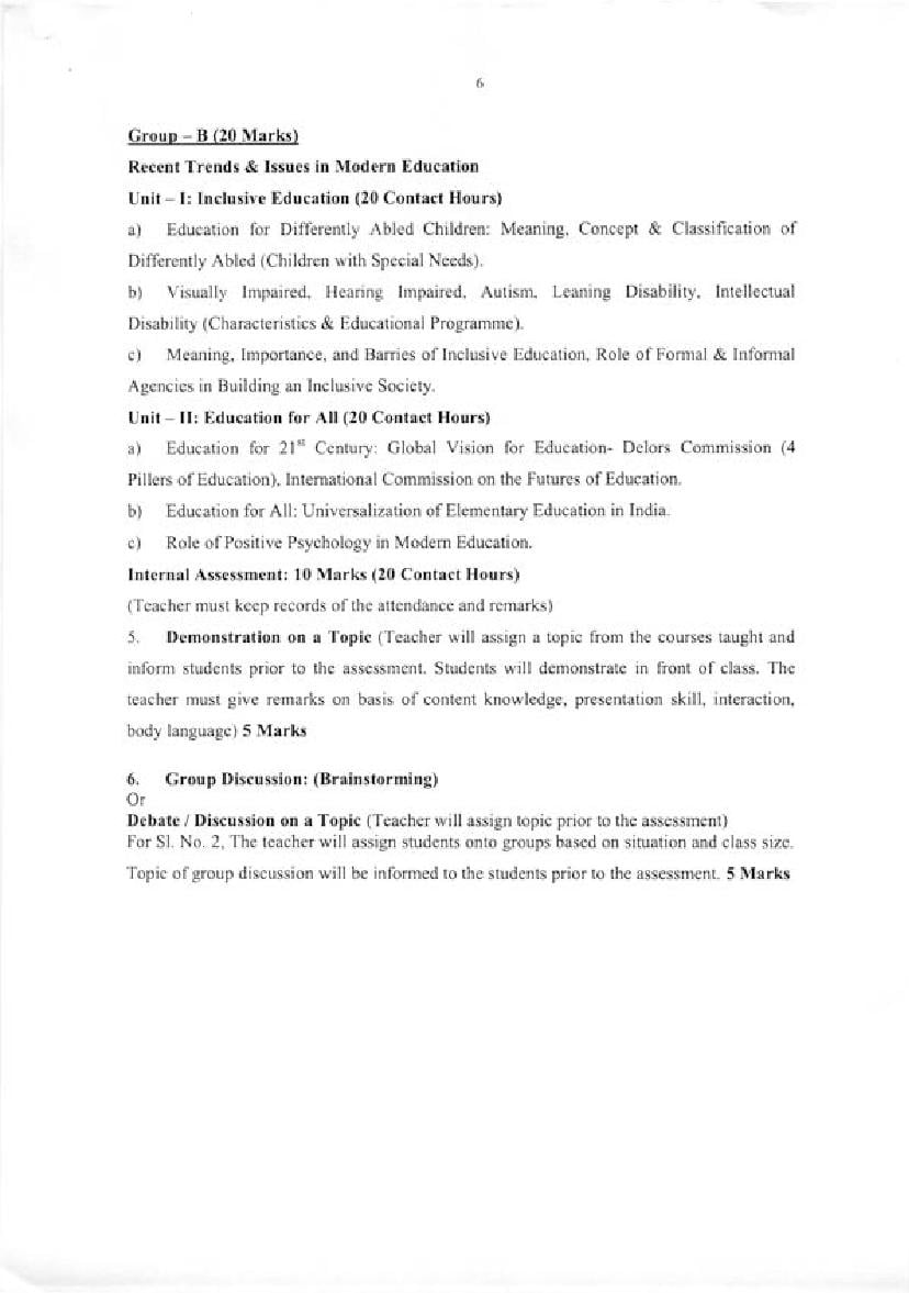 WBCHSE Class 12 Education Syllabus 2024 (PDF) - West Bengal Board Class ...