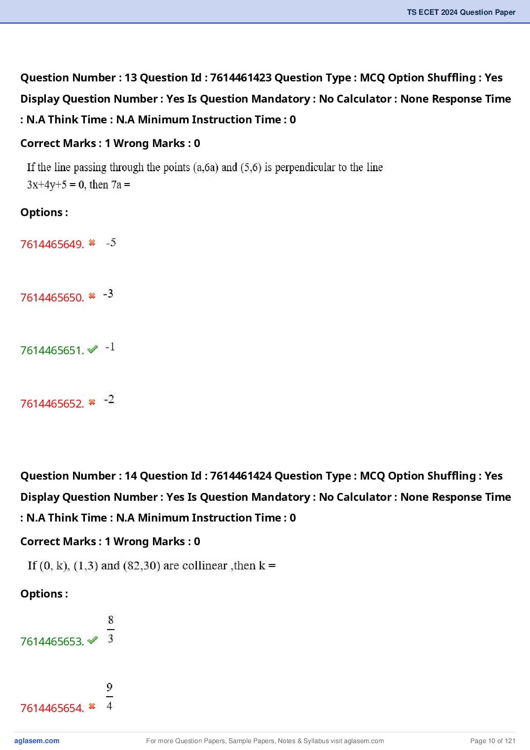 TS ECET 2024 Question Paper PDF with Answer Key (5 Papers)