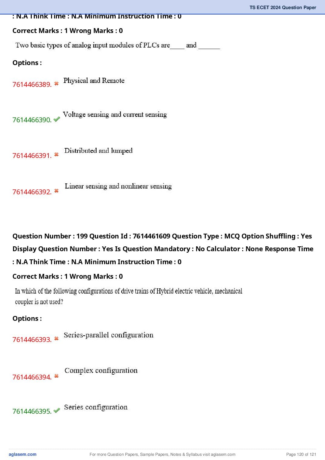 TS ECET 2024 Question Paper PDF with Answer Key (5 Papers)
