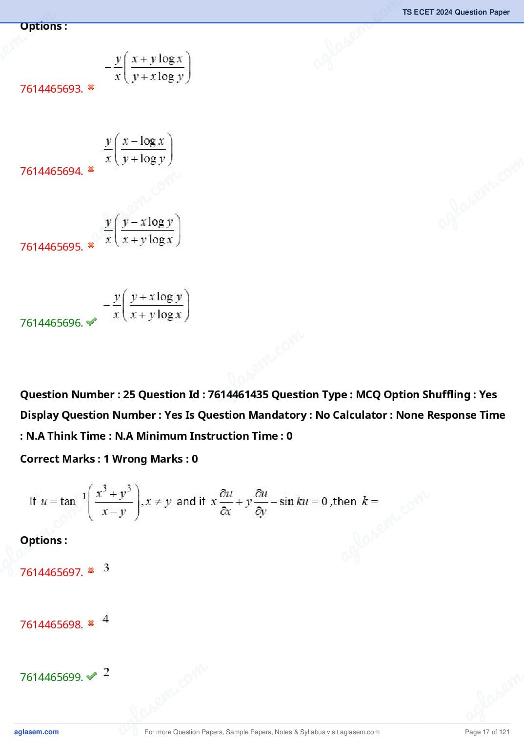 TS ECET 2024 Question Paper PDF with Answer Key (5 Papers)