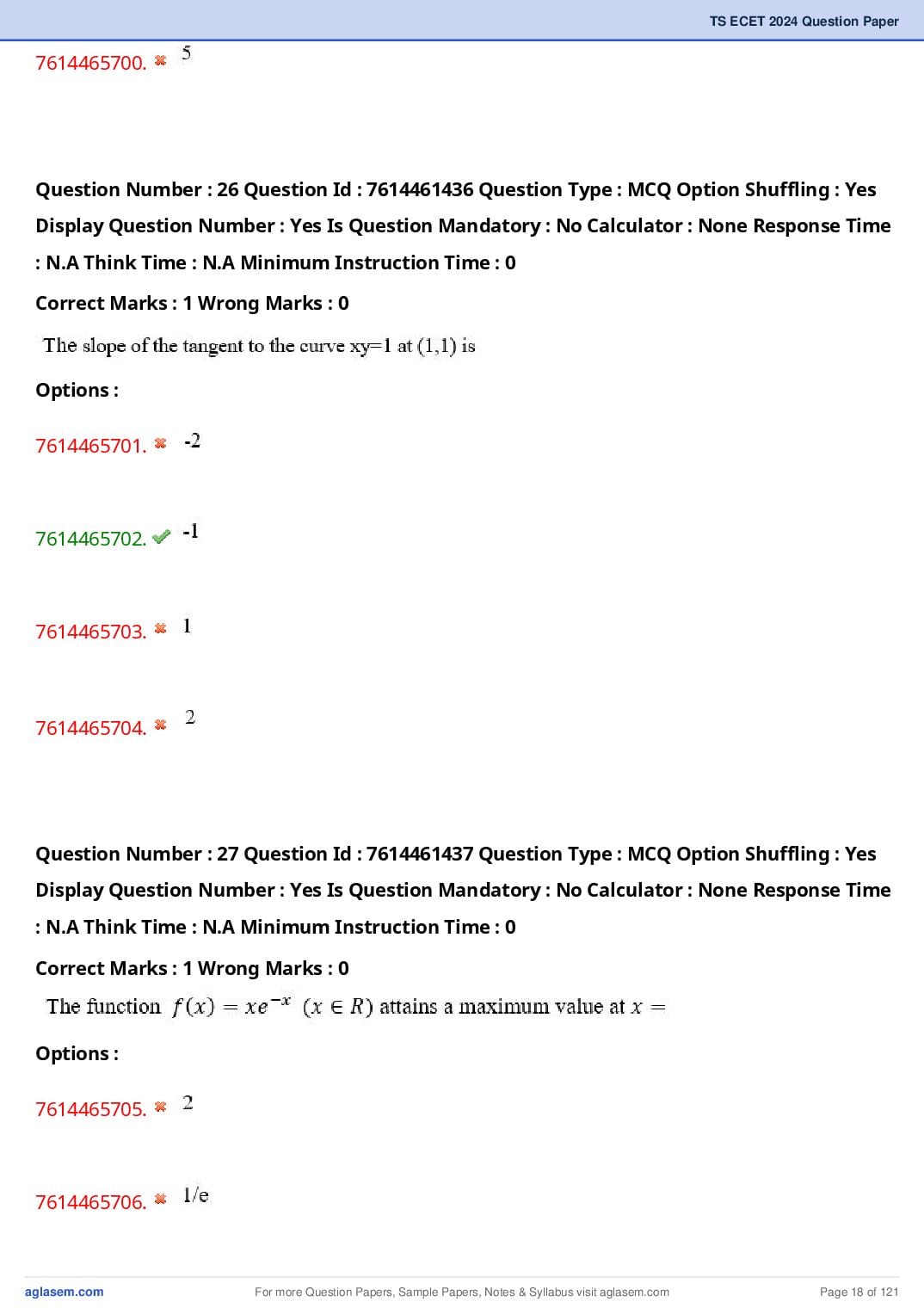 TS ECET 2024 Question Paper PDF with Answer Key (5 Papers)