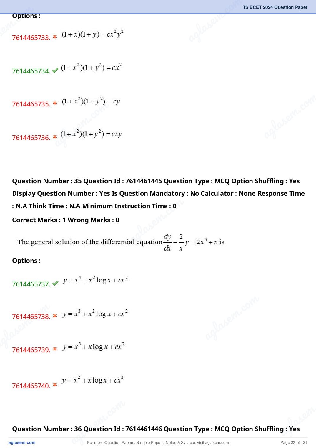 TS ECET 2024 Question Paper PDF with Answer Key (5 Papers)