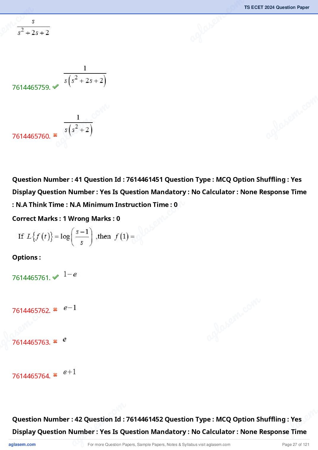 TS ECET 2024 Question Paper PDF with Answer Key (5 Papers)