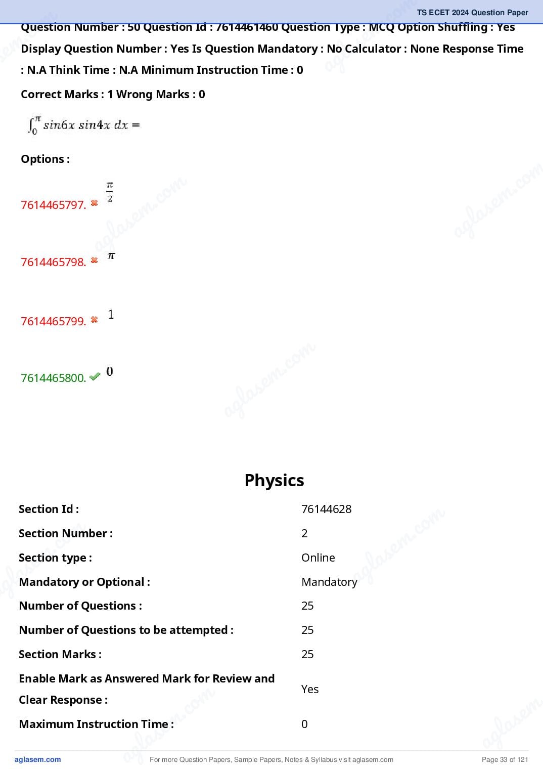 TS ECET 2024 Question Paper PDF with Answer Key (5 Papers)