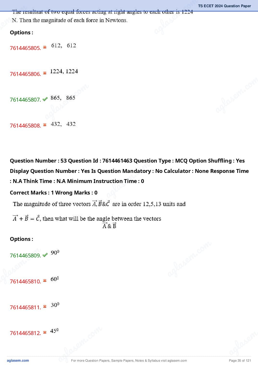 TS ECET 2024 Question Paper PDF with Answer Key (5 Papers)