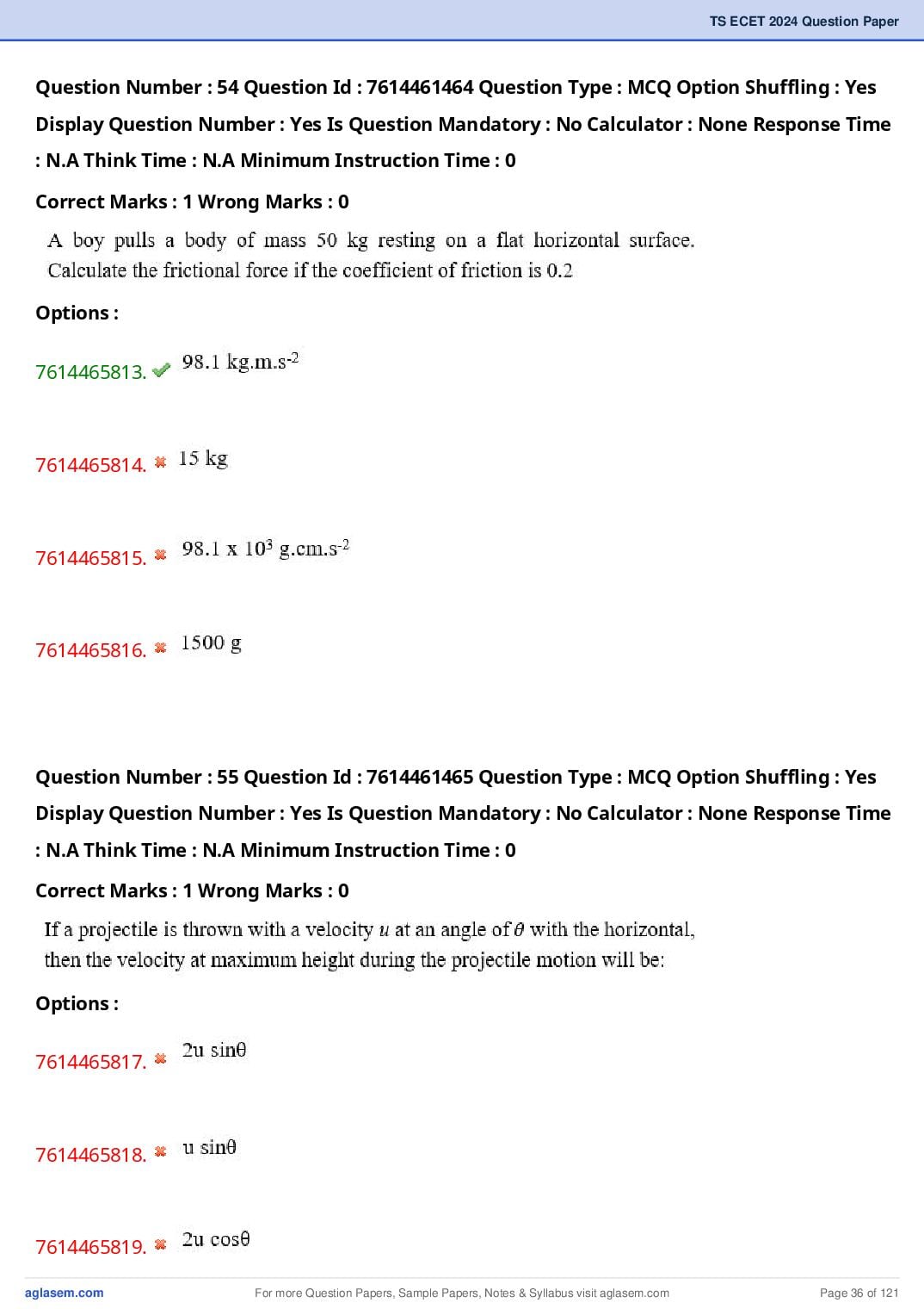 TS ECET 2024 Question Paper PDF with Answer Key (5 Papers)