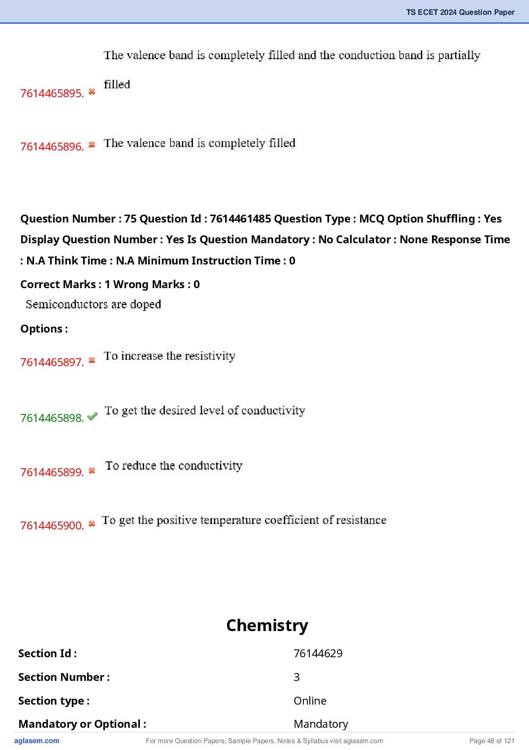 TS ECET 2024 Question Paper PDF with Answer Key (5 Papers)