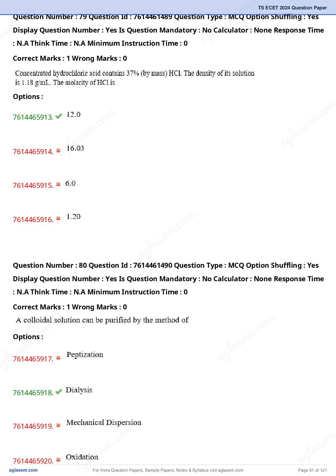 TS ECET 2024 Question Paper PDF with Answer Key (5 Papers)