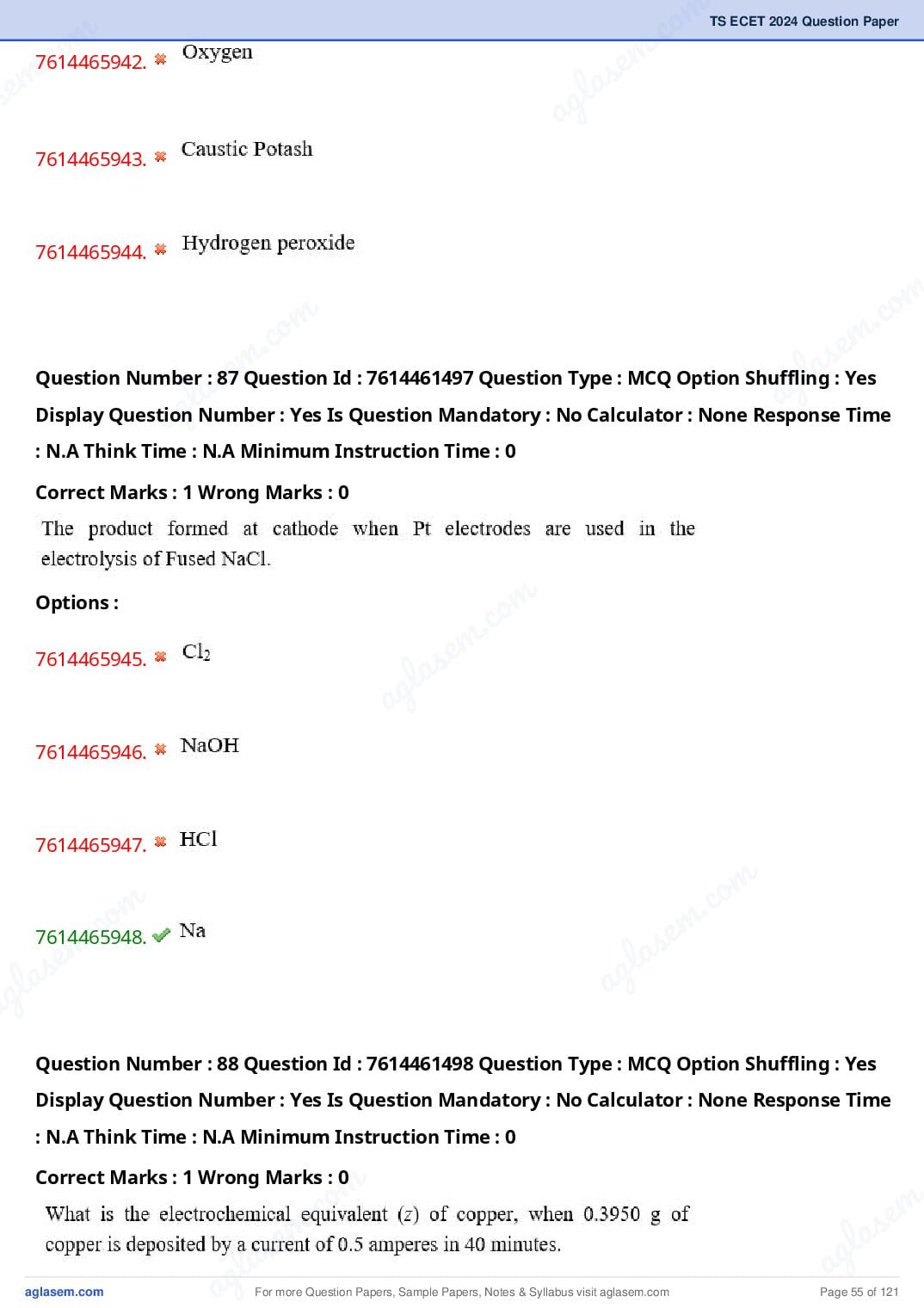 TS ECET 2024 Question Paper PDF with Answer Key (5 Papers)