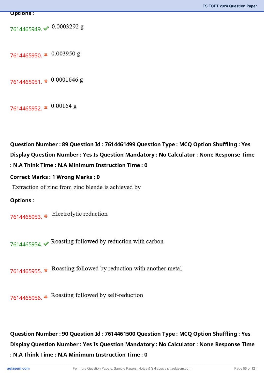 TS ECET 2024 Question Paper PDF with Answer Key (5 Papers)