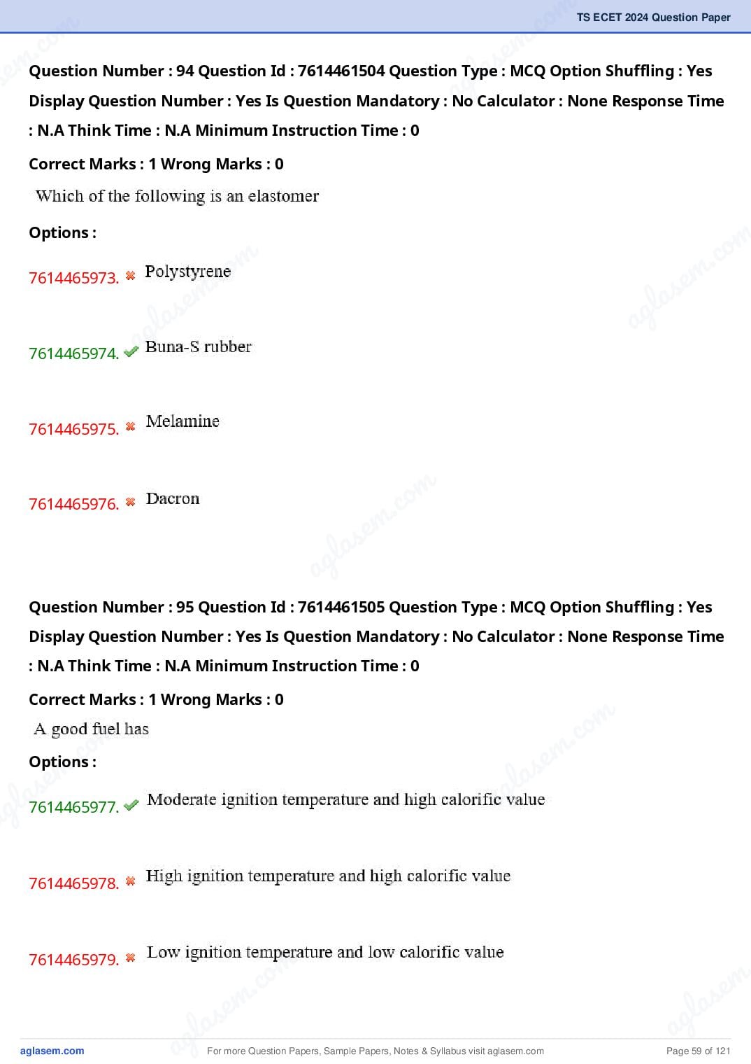 TS ECET 2024 Question Paper PDF with Answer Key (5 Papers)