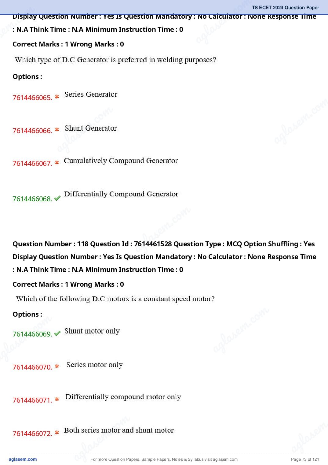 TS ECET 2024 Question Paper PDF with Answer Key (5 Papers)