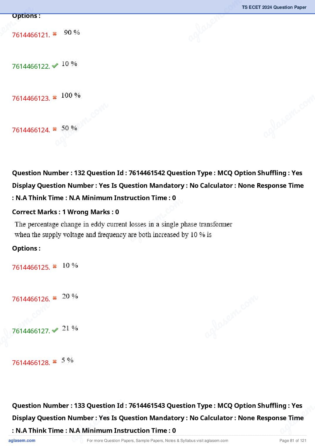 TS ECET 2024 Question Paper PDF with Answer Key (5 Papers)
